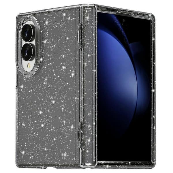Compatible with Samsung Galaxy Z Fold8 Case Glitter Powder Shiny Soft TPU + Hard PC Back Cover Black