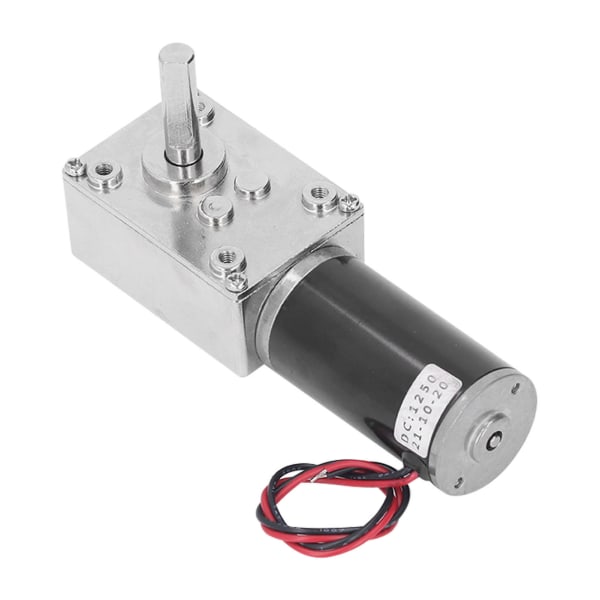 DC-gearmotor, lille 18W stor torsion reversibel turbine snekkegear reduktionsmotor med selvlåsende DC12V 0-5RPM pr. minut