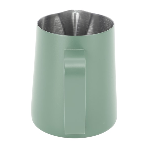 Mælkekande Spids Mund Skummende Kaffe Skummer Pot 310ml 304 Rustfrit Stål med Indvendig Skala Mørkegrøn