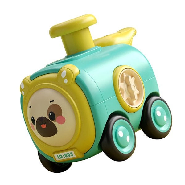 Inertitog med tryk på ansigtsskift med fløjte Tegneserie Crash Resistant Interaction Legetøjstog Model Type 1