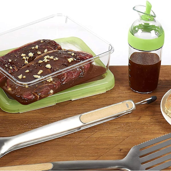 Salatdressing Shaker Beholder Flaske Universal Manuel Sauce Mixer Juice Blandingsflaske - Grøn