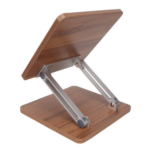 Trä Laptop Stativ Bekvämt Ergonomisk Justerbar Design Aluminiumlegering Djup Trä Färg Kontors Laptop Stativ