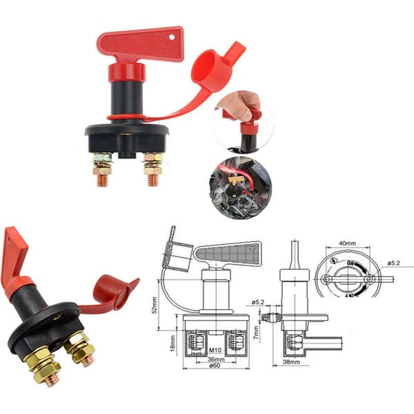 BATTERIAFBRYDER 200 AMPERE M10 TERMINALER