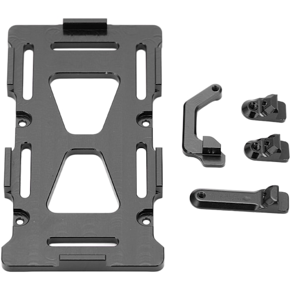 RC-batterifäste i aluminiumlegering, RC-batterifästeplatta för Axial SCX24 AXI90081 AXI00001 AXI00002 1/24 RC-bil, svart