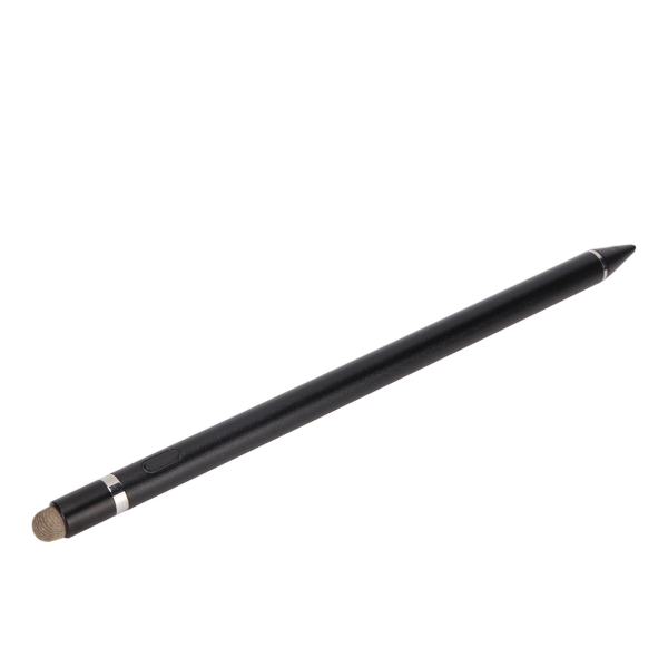 Stylus Pen Kapasitiv Fine Point Touch Pen Tilbehør i aluminiumslegering for nettbrett Svart