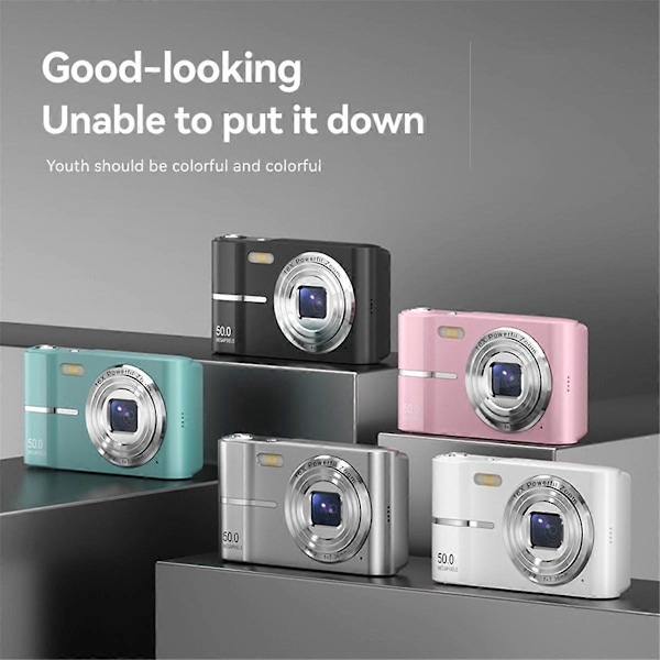 2,4 tommer 50MP 16x Zoom Videoopptaker Kamera Rosa