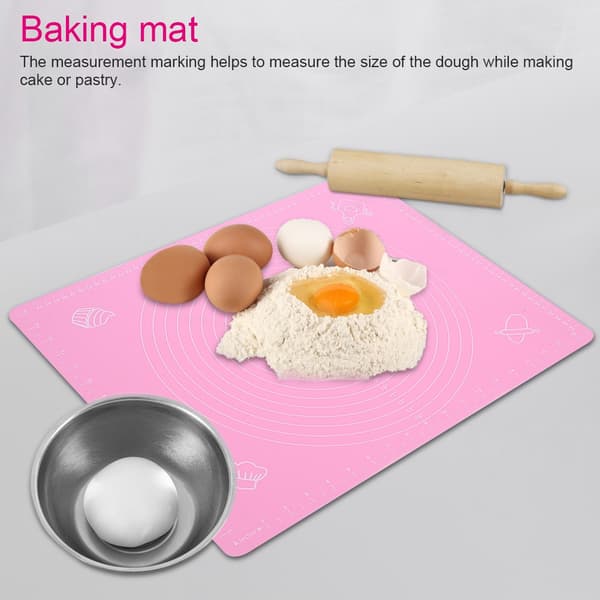 Halkfri silikonbakmatta, non-stick degplatta för bakformar
