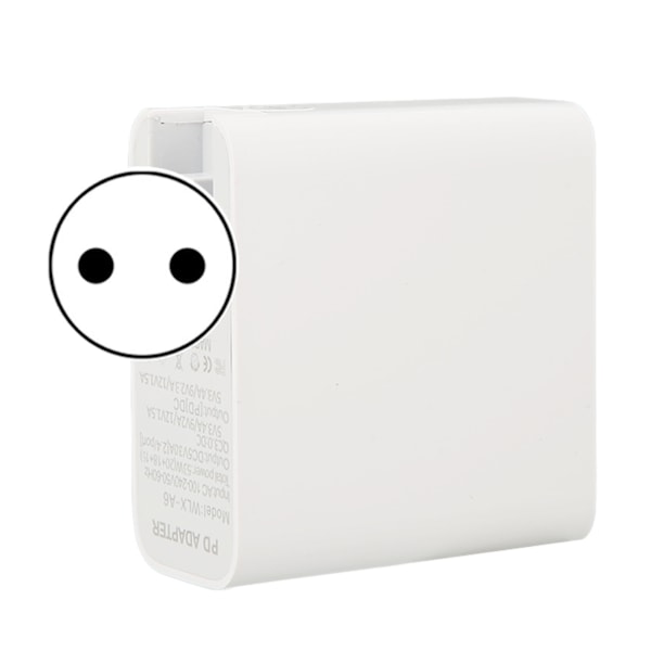 WLX A6 USB C vegglader 53W 4 USB ladeporter QC 3.0 PD 20W hurtig vegglader for iPhone nettbrett øretelefon 100-240V EU-plugg
