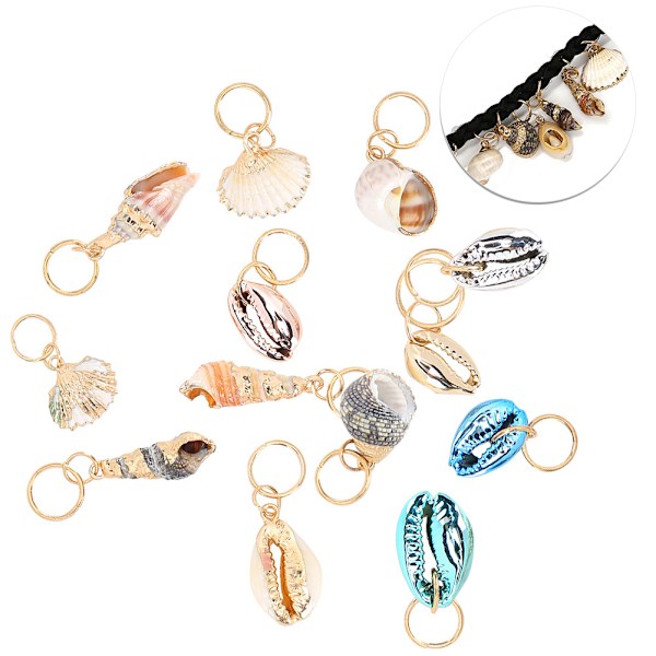 Hårfletteringer Dreadlocks Ring Shell Hårring DIY Hårdekorasjon Tilbehør
