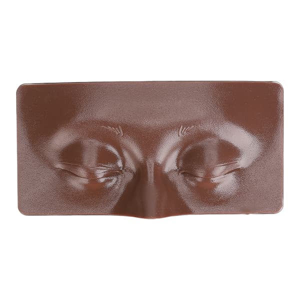 Makeup Practice Face 3D Silikone Ansigtsøjne Makeup Mannequin Øvelsesbræt til øjne og øjenbryn Sort hud