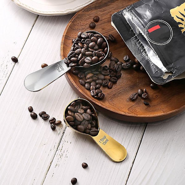 Kaffemått - silver-guld 30ml 2st