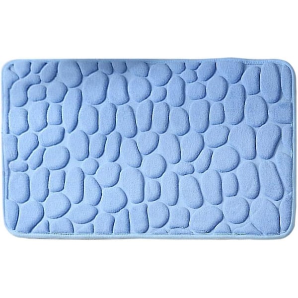 Sininen Memory Foam -kylpymatto 40x60cm imukykyinen liukumaton suihkumatto