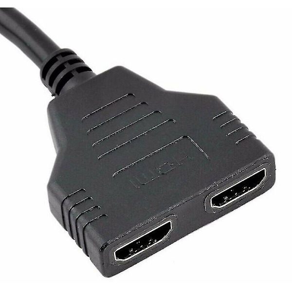Kompatibel HDMI 2 Dual Port Y Splitter 1080p HDMI-kompatibel V1.4 Han til Dual Hun Adapter Kabel 1 Ind 2 Ud