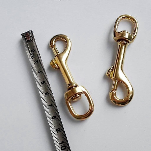 4 Stykker Messing Enkel Svingbar Øyebolt Snap Krok Spenne drakt for Dykking Hundeklips Utstyr Erstatning