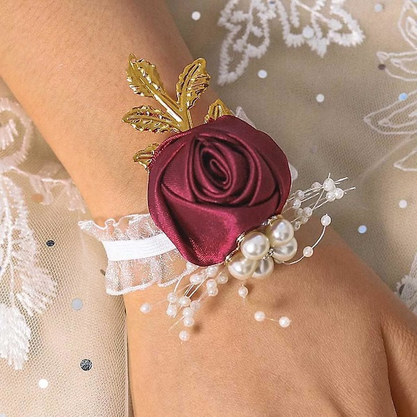 Rose Design Bryllups Corsage Sæt til Bruden - Blomstertilbehør til Galla og Middag