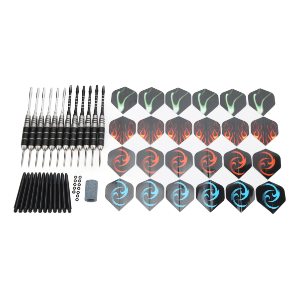 12 st Dart Set Rostfri Stålspets Utsökt Professionell Dart Kit Tillbehör för Dartspelare