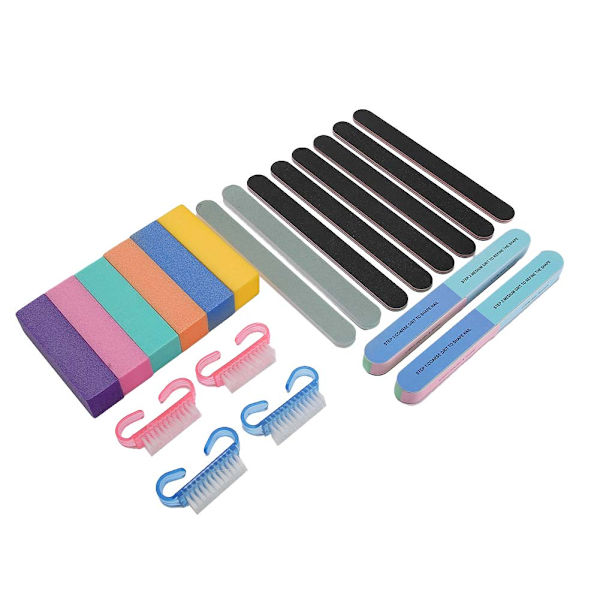 20 st Nail Files Professionell Nagelkonst Slipning Fil Poleringsbuffer Manikyrset