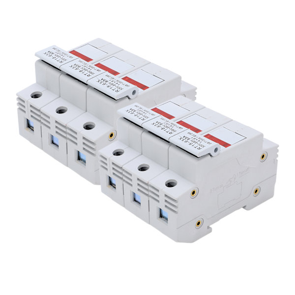 RT18-63X skinnemonteret sikringsholder base med LED lys til RO16 14x51 mm sikringskerne 63A 500-690V3P