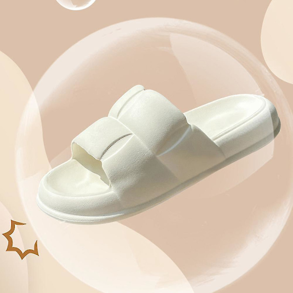 Mukavat paksut pohjalliset unisex-kotitossut kesään 40-41 valkoinen