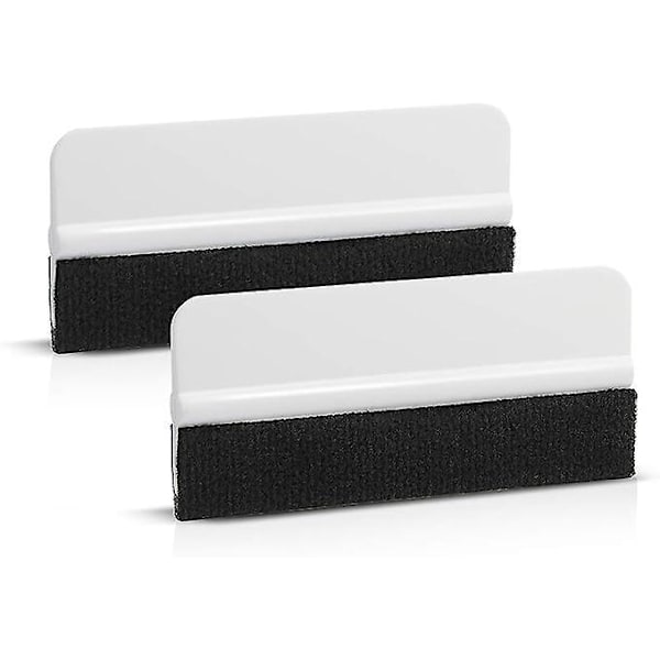 2 stk med fiberkant for bilvinylfolier, holdbar vindusfolie-squeegee, squeegee-klistremerke