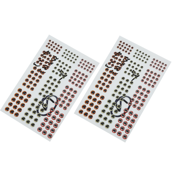 2 ark tredimensjonal kunstig simulering lokke agn Fish Eyes Sett DIY-klistremerke