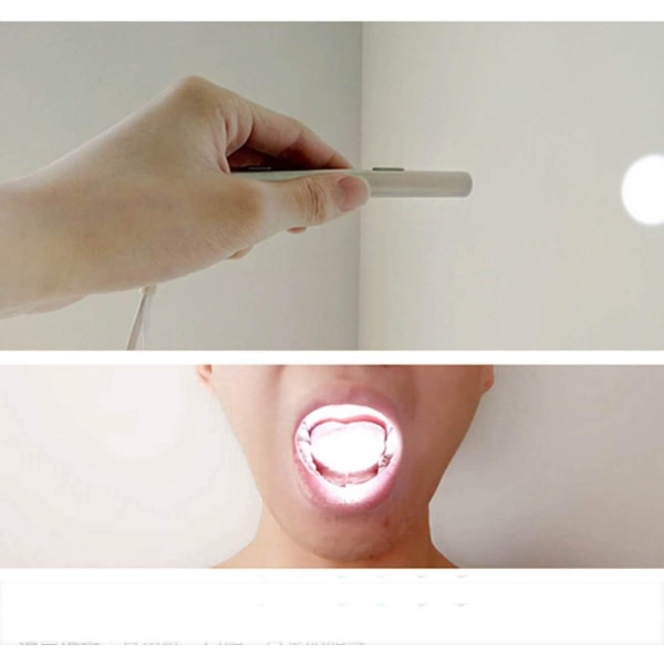 3-packs mini USB uppladdningsbara LED-fickor i rostfritt stål för mekaniker, sjuksköterskor och läkare