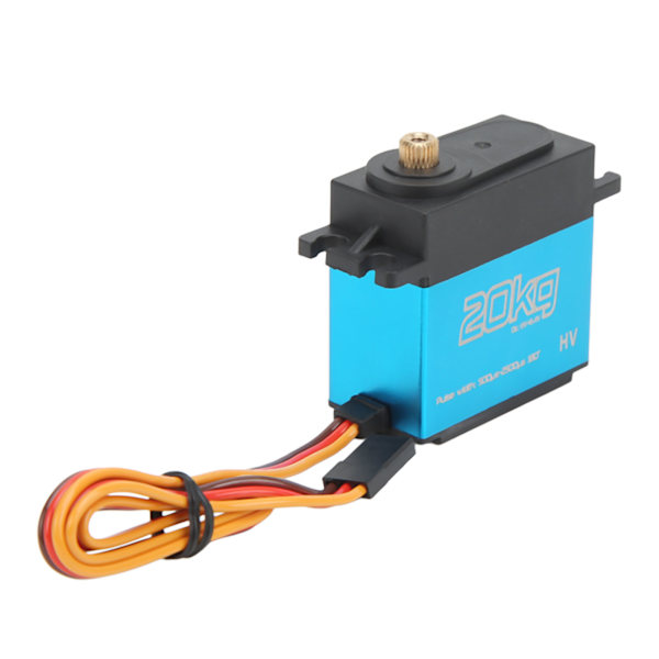 20KG Vattentät RC Metallväxel Digital Servo + 25T Metall Servoarm för RC Bil Flygplan