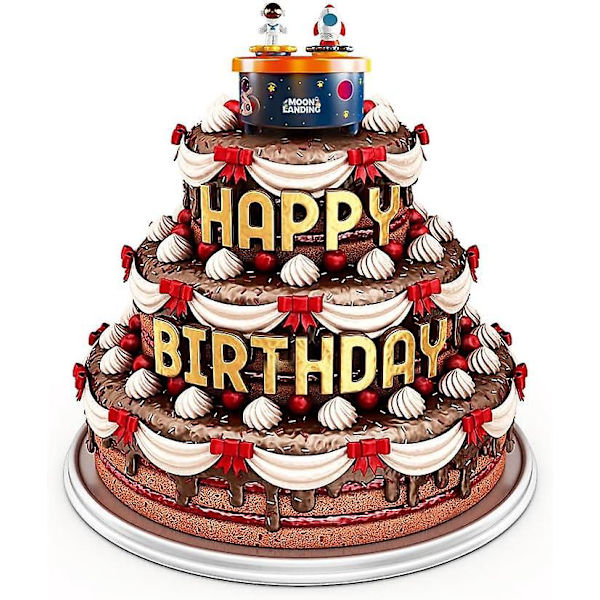 Space Moon Landing Theme Music Box - Fly Me To The Moon Melody - Ideel fødselsgave - 12*14*6 cm