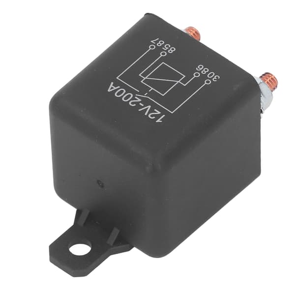 Startsolenoid DC 12V 200A Bil Startrelæ Vandtæt Messingspole med tilbehør