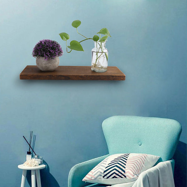 Vægmonterede Opbevaringshylder Flydende Hylde Træ Opbevaringsstativ Display Organizer til Hjemmet Stue 40x14x2cm