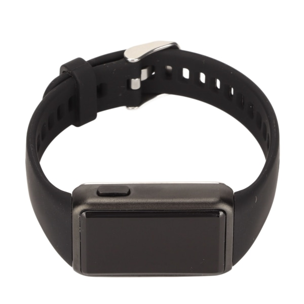 Smart Watch Alloy Silikon Glas 210mah 30m Vattentät LED Fitness Watch för familjevänliga kollegor Black Band Black Shell