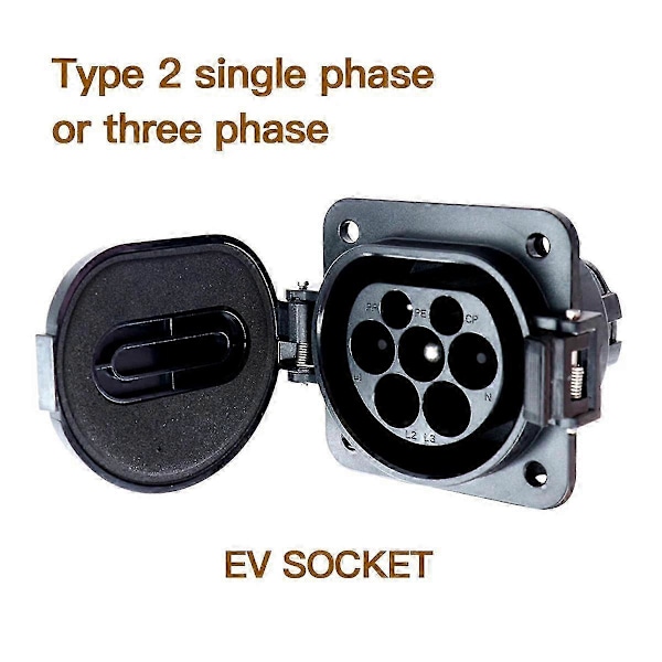 Sähköauton lataus Evse -liitäntä Tyyppi 2 32A 1P 3 Vaihe IEC 62196-2 EV-laturin liitäntäsovitin P
