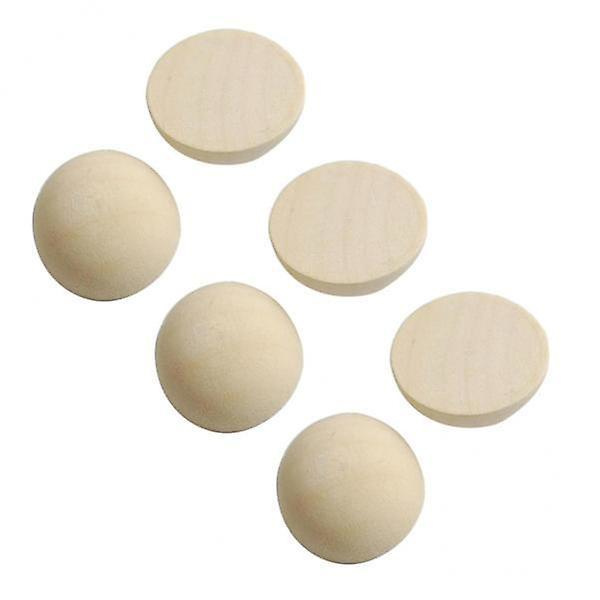 2 x 100 st Halvboll Naturligt Obehandlat Trä För Smyckestillverkning DIY Hantverk 20mm