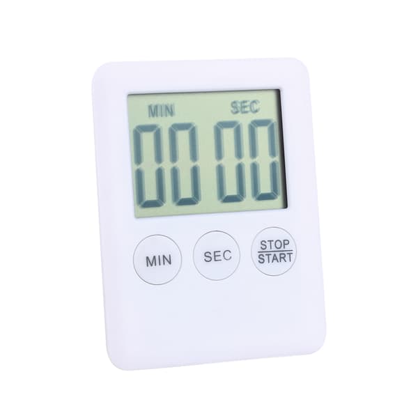 Stor LCD Digital Kjøkkentimer Koketimer Alarm med Magnet Gadgets Matlaging Hvit