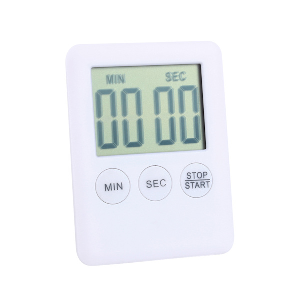 Stor LCD Digital Kökstimer Matlagningstimer Alarm med Magnet Gadgets Matlagning Vit