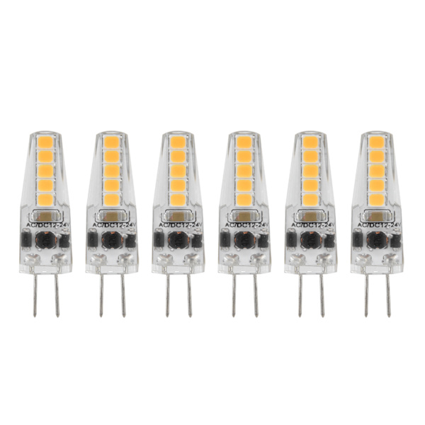 10 st G4 LED-lampor 2W Bi Pin-bas Dimbara lampor för Kronljus Taklampa Bordslampa Varmvit 3000K AC 12‑24V