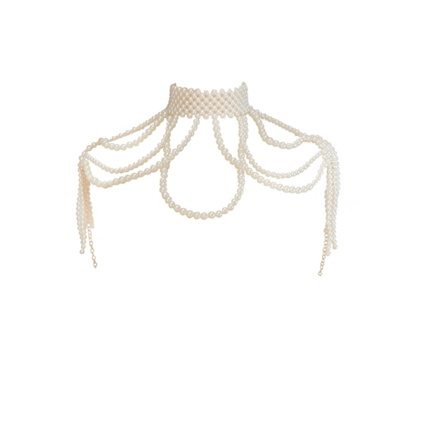 Simulerat Pärl-Halsband med Statement-Design för Kvinnor - Modeaccessoar