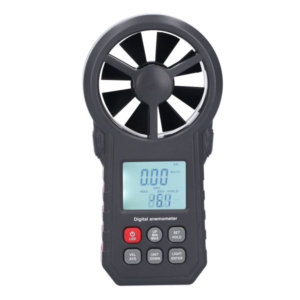 WT87B Bluetooth Digital vindmåler med LCD-baggrundsbelysning 9V håndholdt vindhastighedstester