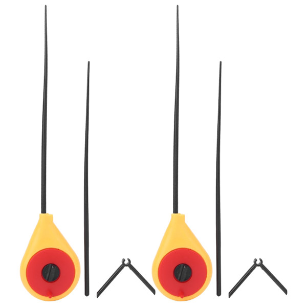 2 STK Mini Bærbar Udendørs Sport Isfiskestang Grejl Tilbehør til Vinterbrug Gul 19/22cm