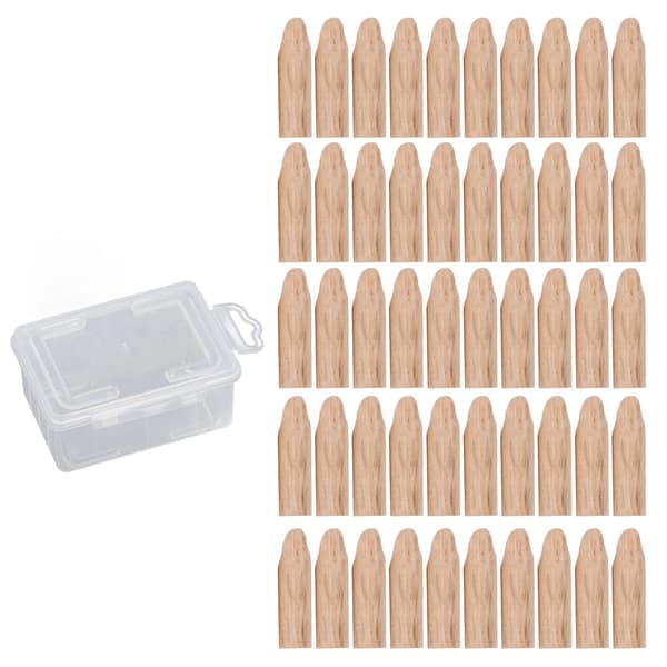 50 stk. lommehullsplugger 9,5 mm treplugger jigg tilbehørssett for trebearbeiding eik
