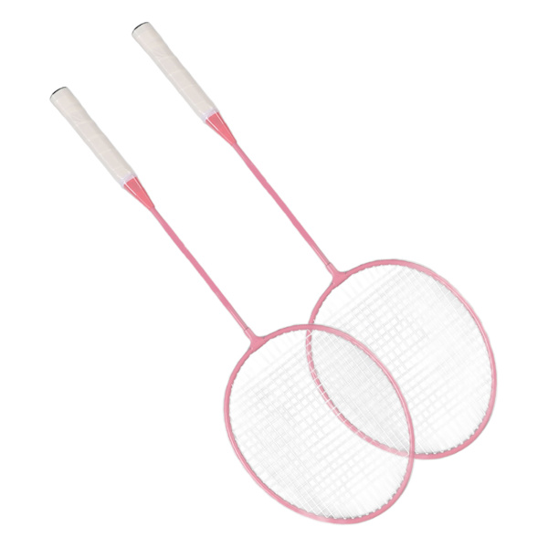 K1134 Badminton Racket Set Split Iron Alloy Badminton Racket Set med förvaringshink Förvaringsväska Rosa