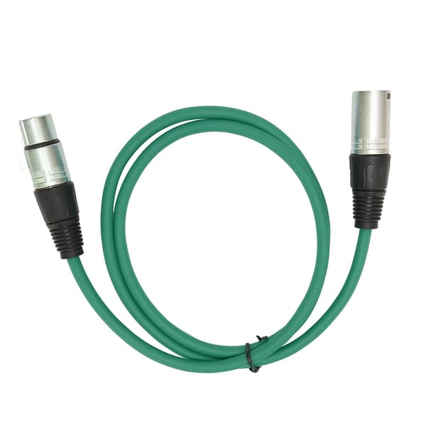 3-pin han til hun mikrofonkabel holdbart lydadapterkabel til mikrofon grøn