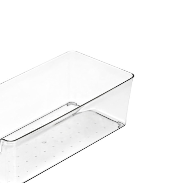 Låda Förvaringsbrickor Slitstark Transparent plast Låda Förvaringslåda för kök Liten rektangellåda