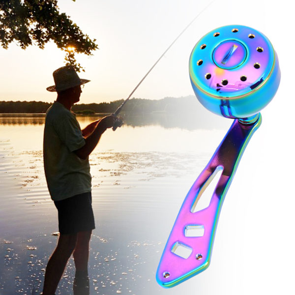 Aluminiumslegering Farverigt Fiskeri Baitcasting Hjulhåndtag Modifikation Vippearm Power Knop Reel Sæt