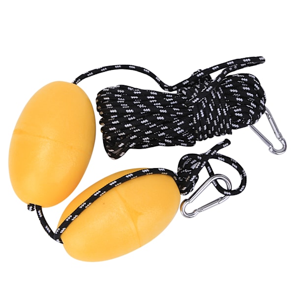 Kajakk Båt Line Tau med Bøye Flytende Ball Rustfritt Stål Hook for Fiske Drift Ankre SystemDobbel Ball Hvit Svart Tau