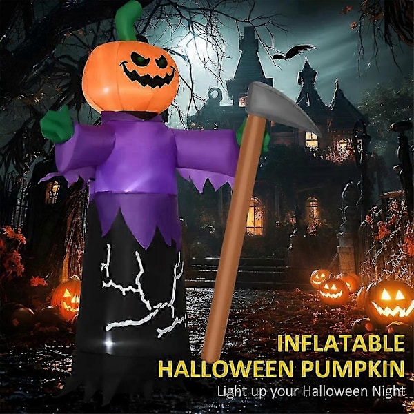 1,5 meter Halloween Oppblåsbar Død Tre Spøkelse Gresskar Ugle Grim Reaper For Halloween Hage Utendørs Dekor -CHNSZ AU Plugg