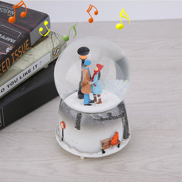 Nyhet Nattlys Musikalsk Snøklode Musikboks Skrivebordsornament