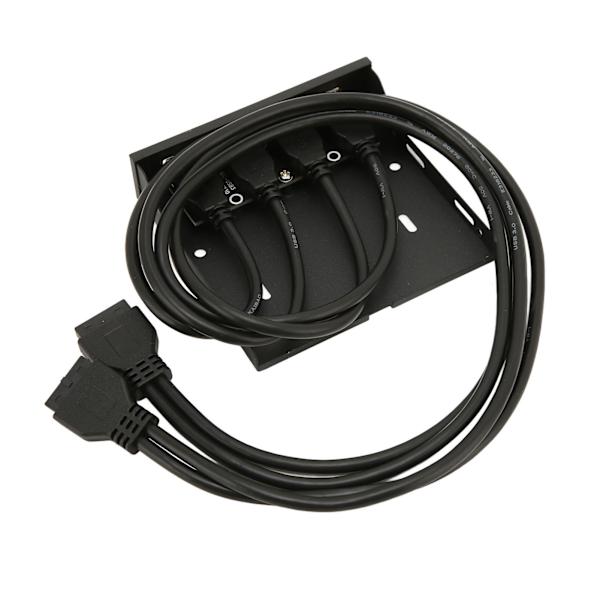 USB frontpanel 4 portar USB 3.0 Dubbel 19-stifts stabil överföringsstöd Hot Plug 3,5 tums frontpanel för case