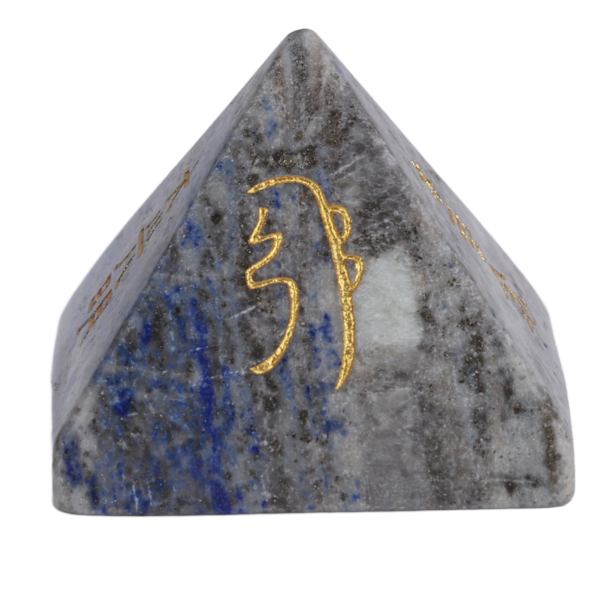 Pyramid Energy Generator Attract Wealth Prosperity Release Negativity Crystal Pyramid for Office Bedroom Car Lazurite
