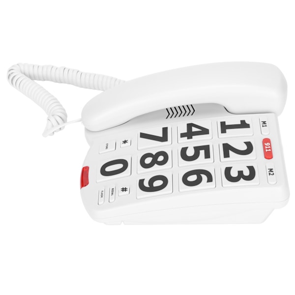 Big Button Phone Kablet Big Button fastnettelefon med letlæselige store knapper og super høje ringetoner